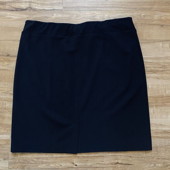 J. JILL XL Black Ponte Pencil Skirt A-Line Knee Length High Waist Stretch Slim - Picture 9 of 15